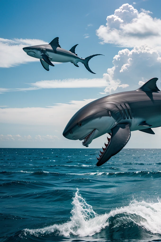 Sea with shark