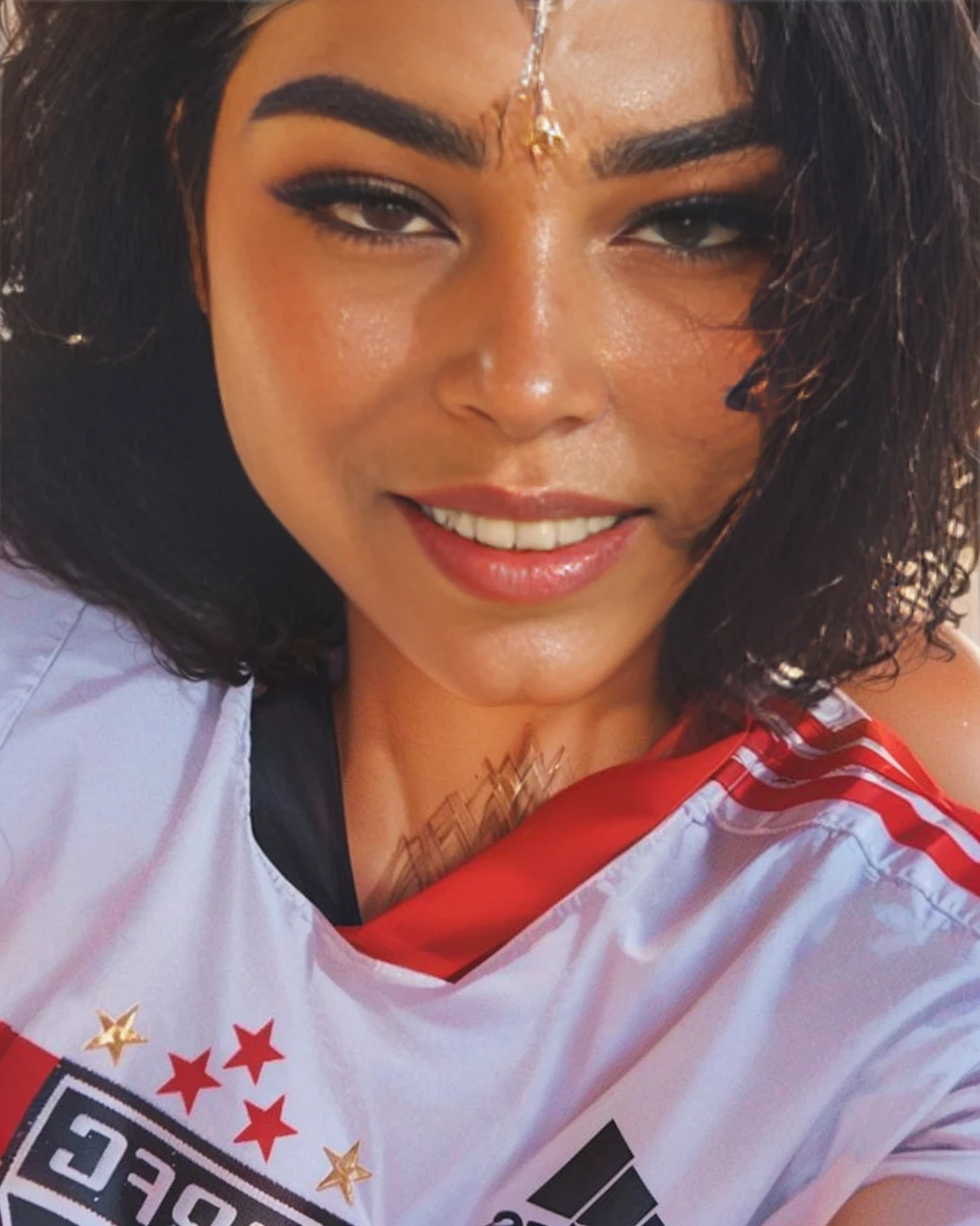 8K, Best Quality, Masterpiece, Ultra High Resolution,(Ultra-detailed face, Eyes wide open:1.3), (Wonder woman: 1.5), (upper body image:1.3), (looking back to viewer: 1.5),(tattoo on back: 1.5), (highly detailed CG unity 8k wallpaper), (best illustration), (best shadows), isometric 3D , octane rendering, ray tracing, highly detailed, Wonder woman with spacemap tattoo on back, space city background view
