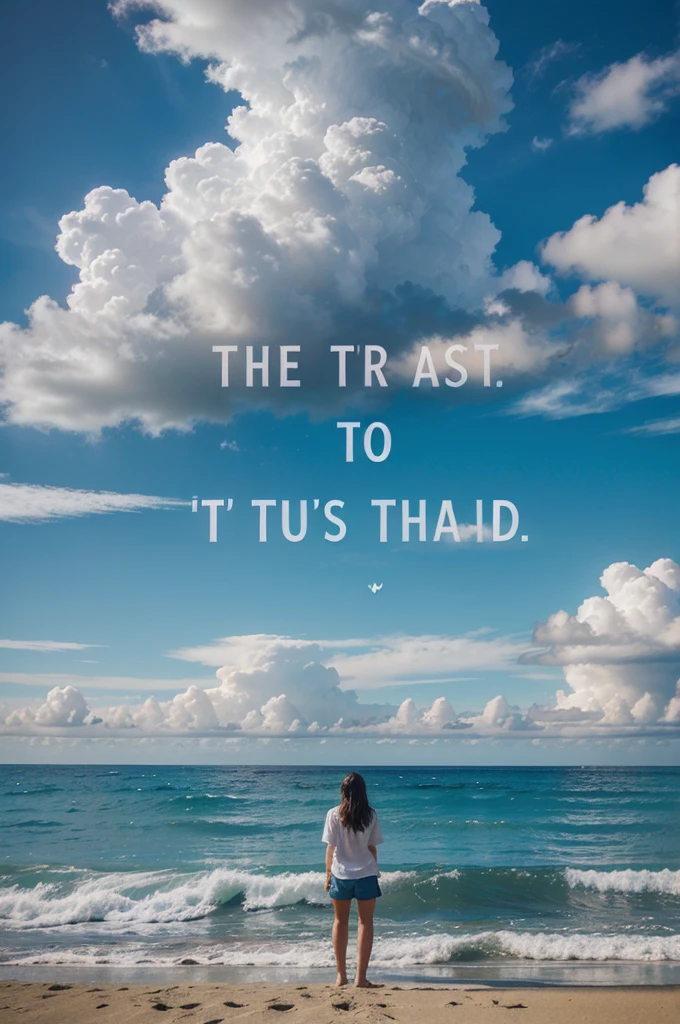 text written in the cloud "It's okay God  I trust You",  with beach background