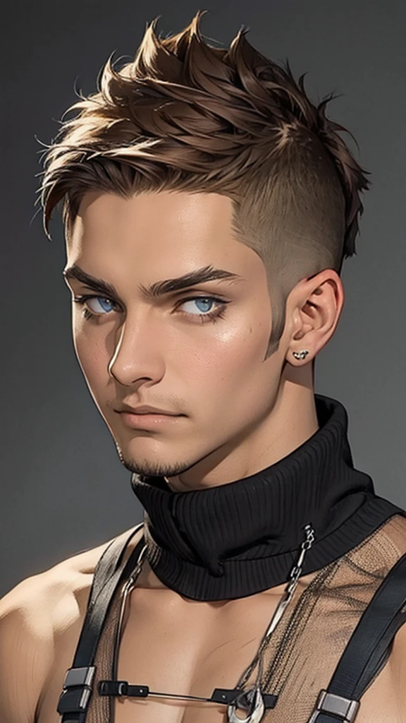 ((( concept art  ))),Human Male 21 year old,  skin , Brown Hair, face focus 