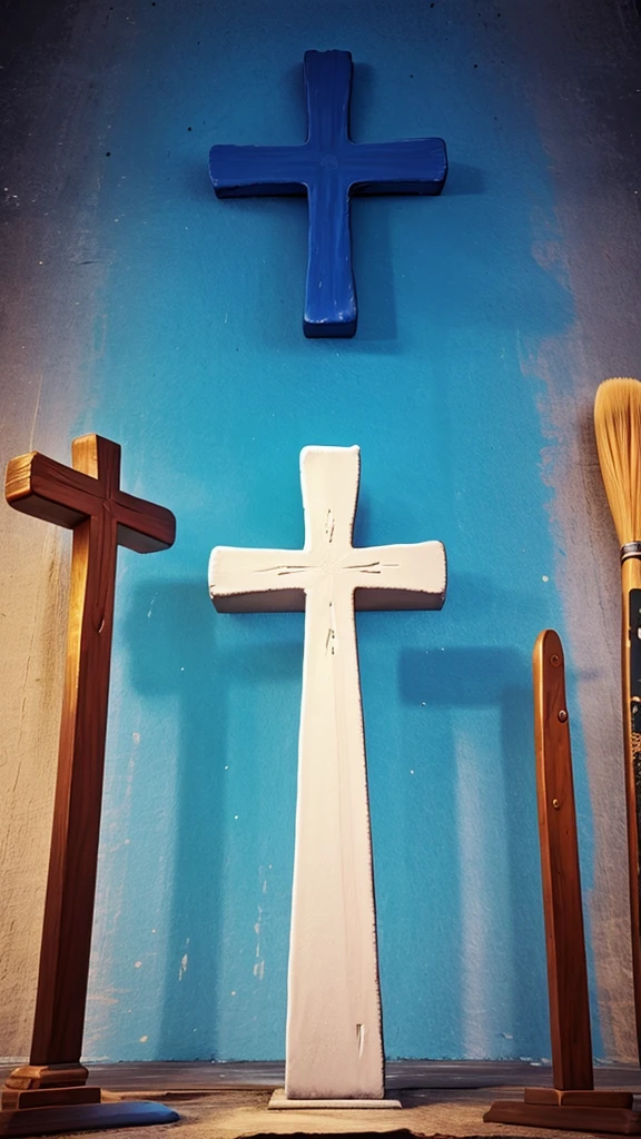 The cross was a paint brush