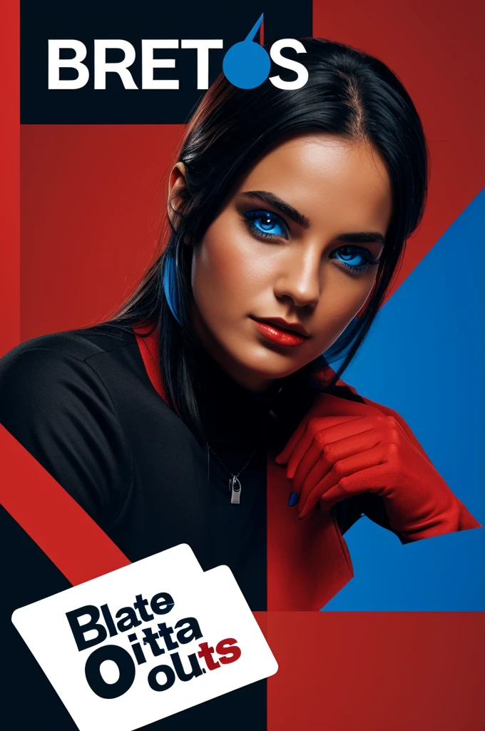 Create an image for a betting promotion poster, with black blue and red colors