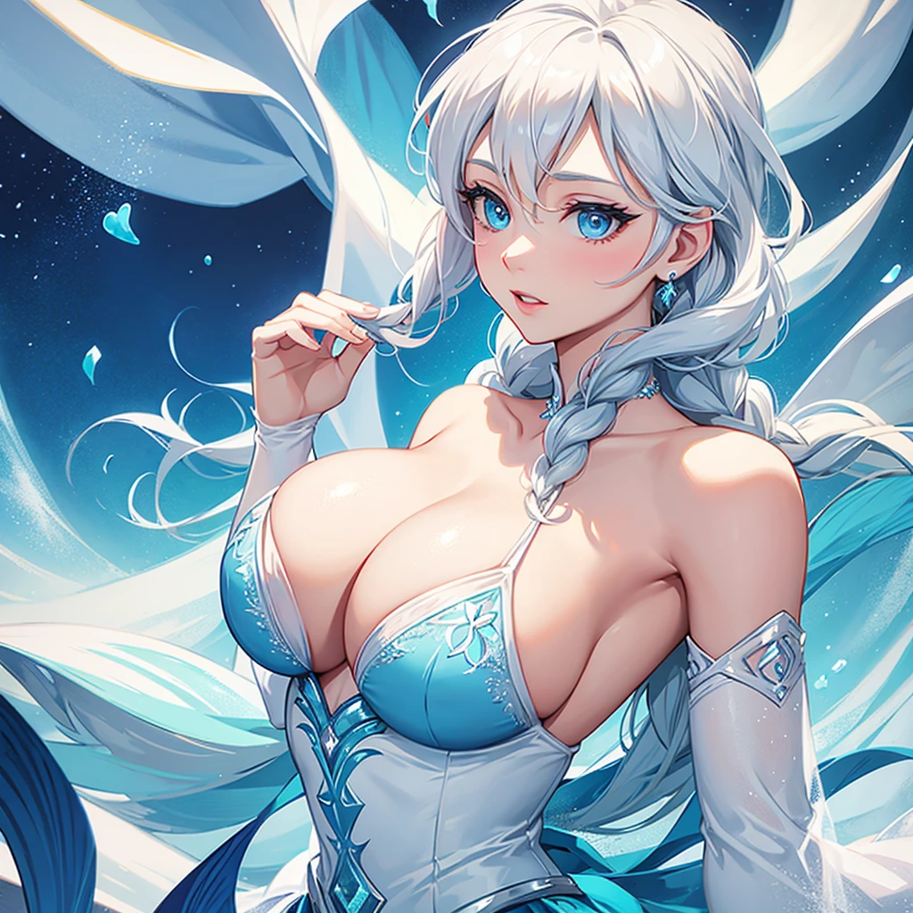 Elsa from Frozen with big breasts