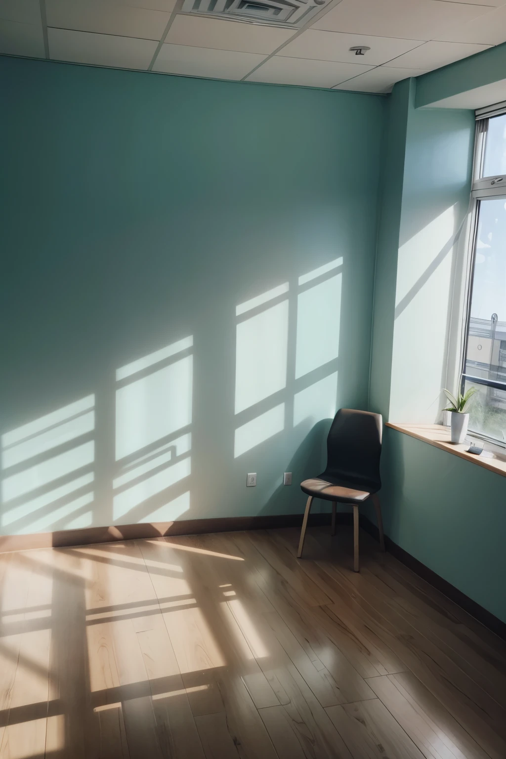 Empty psychological consultation room during the day on a sunny day