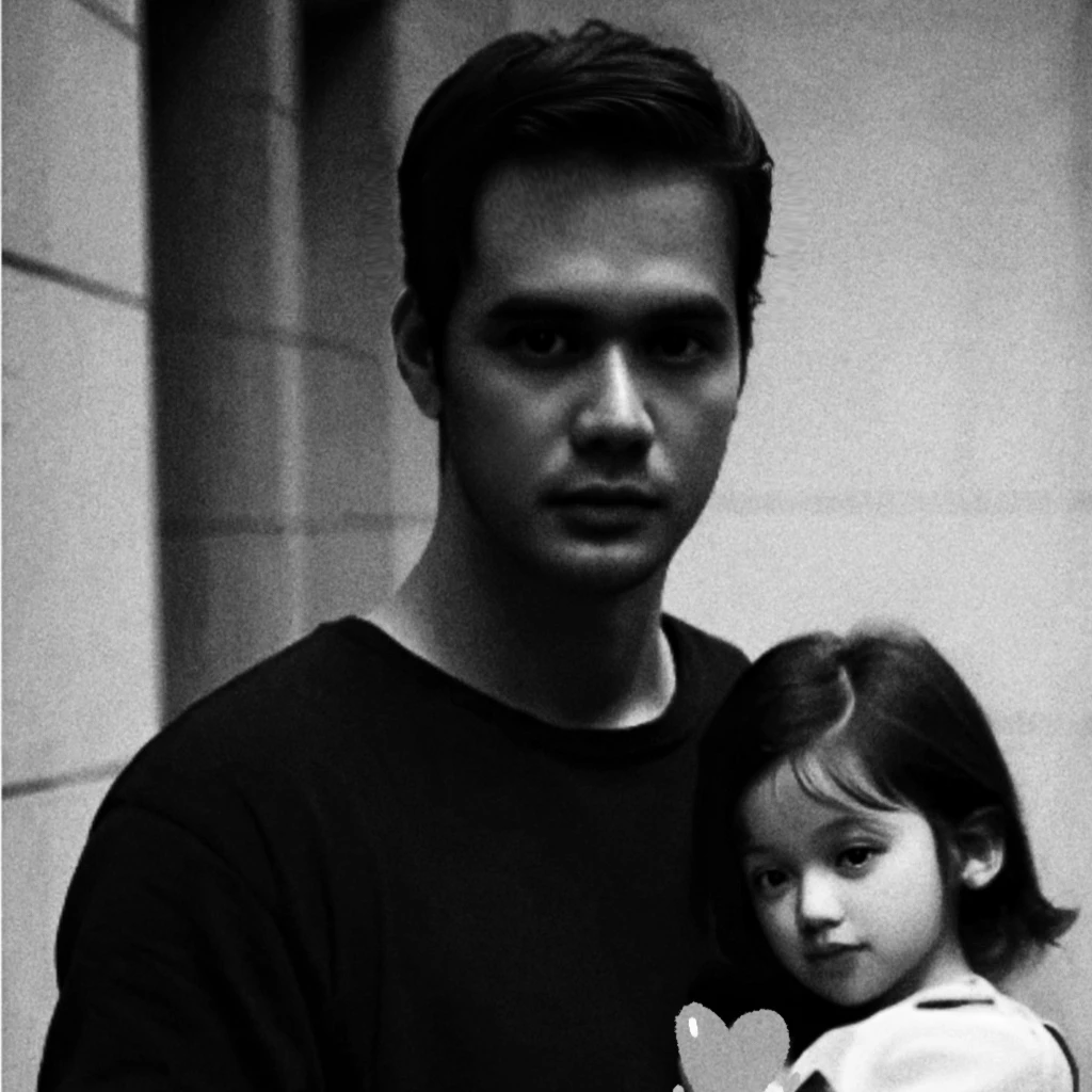 A hyperrealist woman standing next to them