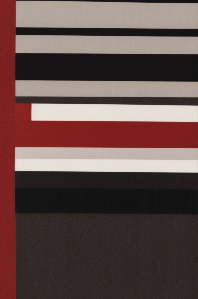 The flag has three horizontal stripes:
1. The top band is black.
2. The middle stripe is red.
3. The lower band is white.
In the center of the red stripe, there is a white orthodox cross.