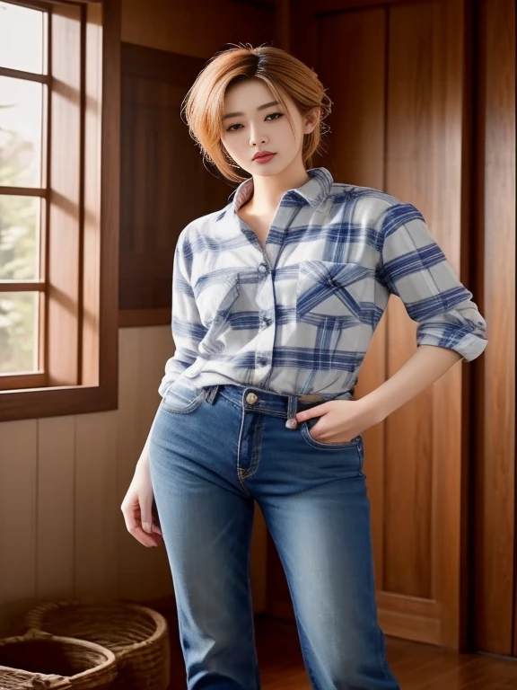 Close-up of woman wearing shirt and jeans., Kawaii shirt and jeans, plaid shirt, wearing plaid shirt, Casual wear, Wear a flannel shirt.., wearing a plaid shirt, Put on a shirt, Casual wear, Long sleeve shirt with buttons, wearing Casual wear หญิงอาราฟเฟ่, beautiful,  very beautiful woman, Attractive and beautiful, sexy girl, Asian girl, beautiful female model, jaw-dropping beauty, Attractive face and body, Movie goddess body shot, Goddess Filming, ผู้หญิงตะวันออกที่beautifulงาม, เจ้าแม่ที่beautifulงาม, sexy movies, Warrior Princess, แม่มดที่beautifulงาม, beautiful asian woman, gorgeous woman, จักรพรรดินีแฟนตาซีที่beautifulงาม, แม่มดที่beautifulงาม, Asian girlที่beautifulงาม, asian woman, นักรบหญิงที่beautifulงาม