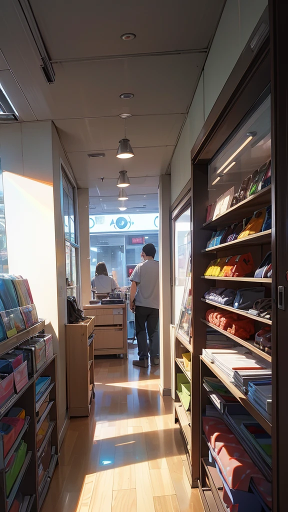 A t-shirt store seen from the inside