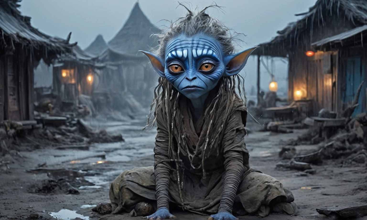 pretty face,eyebrow up,full body length shot,violet agate ahsoka tano,full body length shot,very beggar niobium Manganite The Alien Entity, babychild, wants eat,survival in criminal city of future,full body shot of full body shot of psychedelic style of A beautiful tander alien female creature with face fully covered lizard scale with fluffy eyes embedded into a canvas,The iris looks weird, attractive, The stars in space is reflected in the pupil, goose down eyelashes, long wavy luminescent hair, , she is dressed in baggy clothes, sitting on a bench outside the house of dwarves in the setting of the Lord of the Rings, . Whole outfit, clear, sharp, balanced
,Extremely detailed,High contrast,Masterpiece,Realism,Ultra Detailed, intricate details,realistic humid leather, cinematic style,irina yermolova,high contrast,hdr,extremely detailed, [deep night landscape],masterpiece,intricate details,faded,eyes extremely detailed,Silverclaw,view from height,full-body-shot,High contrast,Masterpiece,Realistic,Ultra Detailed,intricate details,realistic humid skin,extremly intricate,realism,photorealism, cinematic style,irina yermolova,HDR,((Wangechi Quality)),extremely detailed, [night landscape],masterpiece,intricate details,faded,eyes extremely detailed, high detailed eyes,16k resolution,RAW, Nikon Z9,chinese orc's village of fishers on seaside,authentic,full body length,Labradorite babygirl,native italian troll ,pretty face,eyebrow up,full body shot,ominous landscape,glate gray atmosphere,by art Simon Stalenhag,Nicola Samori,(((Wangechi Mutu))),prime colors,urban,extremely detailed,masterpiece,intricate details,faded,eyes extremely detailed, high detailed eyes,4k resolution,RAW, Nikon Z9,scary town,stalker,goblin,Dubai of United Arab Emirates,Mestichino,Light particles,marble leather ,ink photography 