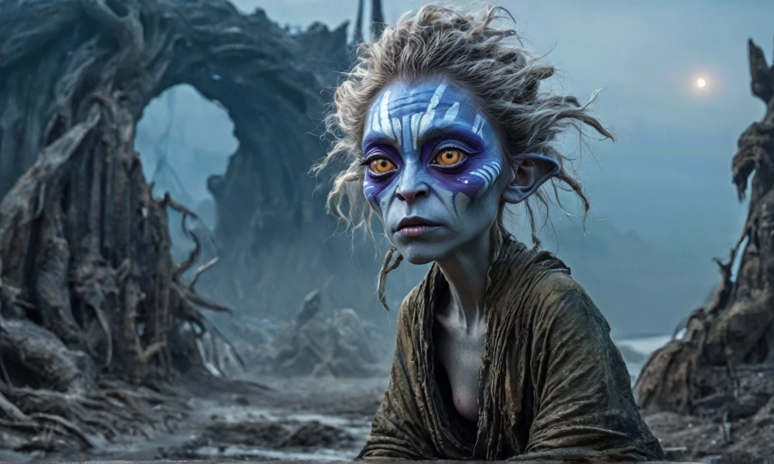 pretty face,eyebrow up,full body length shot,violet agate ahsoka tano,full body length shot,very beggar niobium Manganite The Alien Entity, babychild, wants eat,survival in criminal city of future,full body shot of full body shot of psychedelic style of A beautiful tander alien female creature with face fully covered lizard scale with fluffy eyes embedded into a canvas,The iris looks weird, attractive, The stars in space is reflected in the pupil, goose down eyelashes, long wavy luminescent hair, , she is dressed in baggy clothes, sitting on a bench outside the house of dwarves in the setting of the Lord of the Rings, . Whole outfit, clear, sharp, balanced
,Extremely detailed,High contrast,Masterpiece,Realism,Ultra Detailed, intricate details,realistic humid leather, cinematic style,irina yermolova,high contrast,hdr,extremely detailed, [deep night landscape],masterpiece,intricate details,faded,eyes extremely detailed,Silverclaw,view from height,full-body-shot,High contrast,Masterpiece,Realistic,Ultra Detailed,intricate details,realistic humid skin,extremly intricate,realism,photorealism, cinematic style,irina yermolova,HDR,((Wangechi Quality)),extremely detailed, [night landscape],masterpiece,intricate details,faded,eyes extremely detailed, high detailed eyes,16k resolution,RAW, Nikon Z9,chinese orc's village of fishers on seaside,authentic,full body length,Labradorite babygirl,native italian troll ,pretty face,eyebrow up,full body shot,ominous landscape,glate gray atmosphere,by art Simon Stalenhag,Nicola Samori,(((Wangechi Mutu))),prime colors,urban,extremely detailed,masterpiece,intricate details,faded,eyes extremely detailed, high detailed eyes,4k resolution,RAW, Nikon Z9,scary town,stalker,goblin,Dubai of United Arab Emirates,Mestichino,Light particles,marble leather ,ink photography 