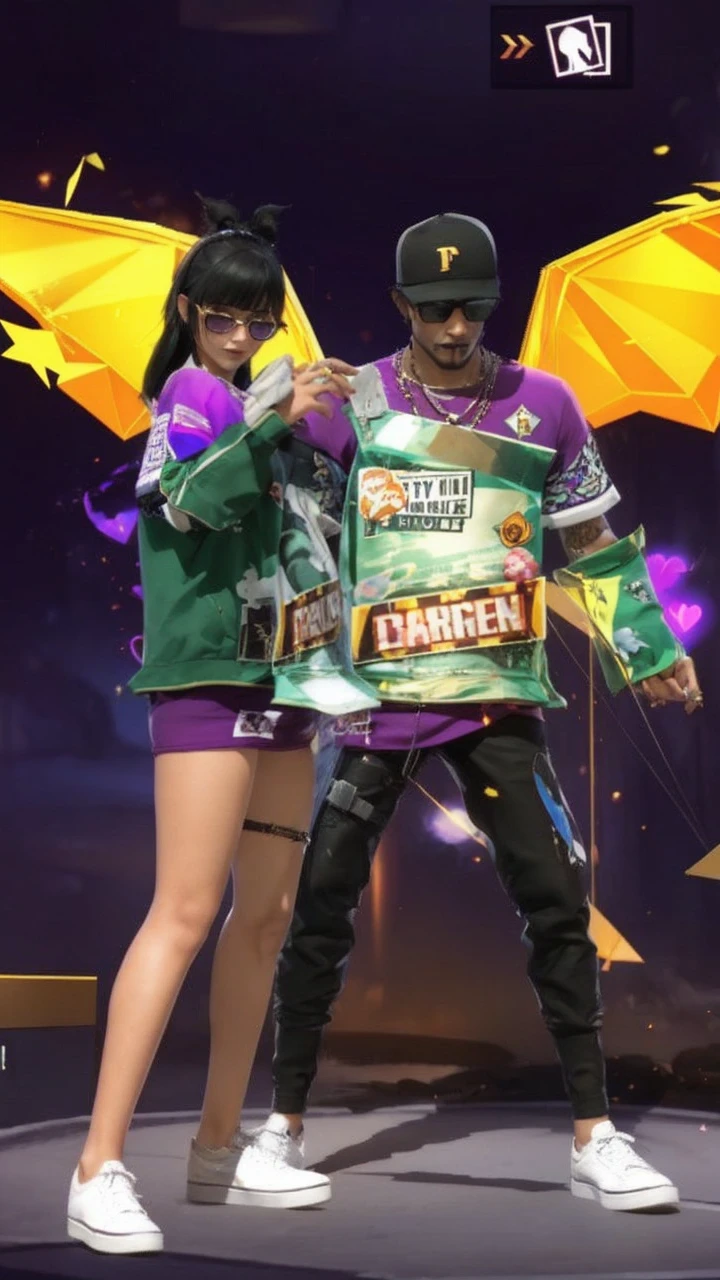 there are two people and they wearing glasses , free fire , romance, harts, secondlife, dark roma nuce, good vibes, aesthetic, dark and dope, second life avatar, , dar k!!!, creepy pose,