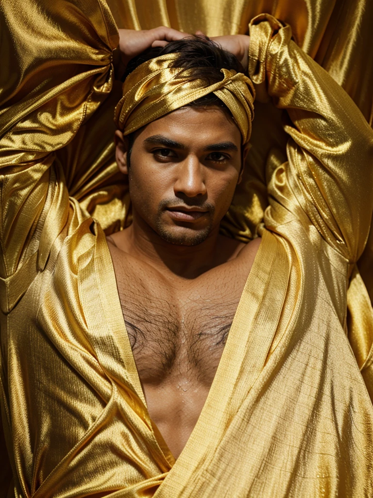 man in golden silk 