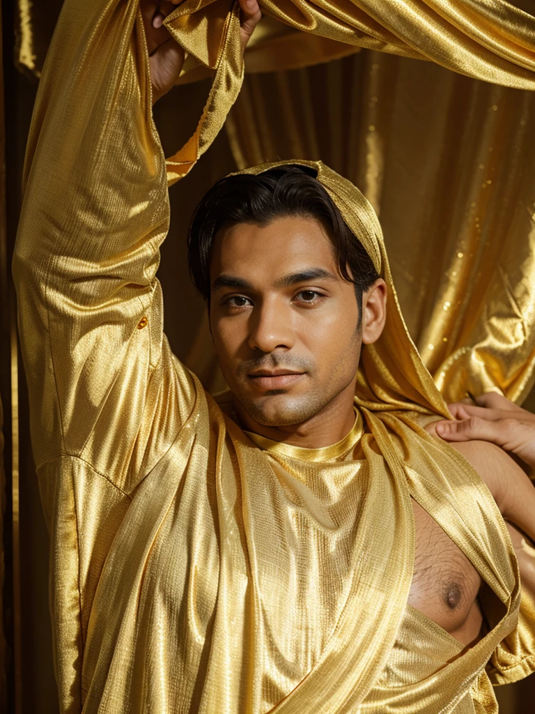  man in golden silk 