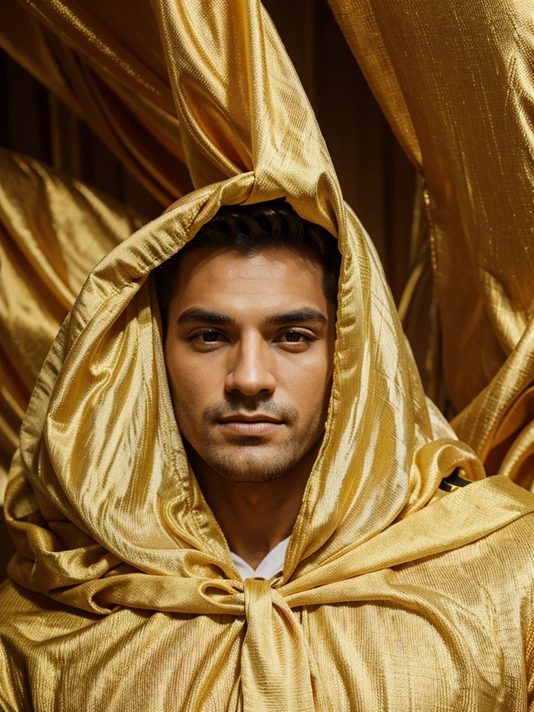  man in golden silk 