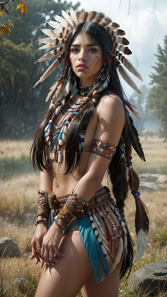 score_9, score_8_above, score_7_above, score_6_above, classification_explicit, 1 girl, ((18 years:1.2)),(The best quality,A high resolution,Ultra - detailed,actual),Native American Ariana Grande,(wild Indian native American:1.4), adult, full lips, big light eyes, light blue eyes, ((by rubio:1)), (cabello ondulado long trenzado nativo indio: 1.2), (female native american:1.4) ,(native indian feathers :1.4), (Face details: 1.5, bright blue eyes, beautiful face, pretty eyes, iris coating, labios Delgados: 1.5, Delgado, pale and sharp eyebrows, long, dark eyelashes, double tabs),(perfect hands detailed : 1.4 ) , (forest background big leaves :1.4), (native american V2.1), (native american:1.4), (fondo desierto casa native american:1.4), (dynamic cowboy pose),(( beautiful american indian warrior:1.4), (beautiful american indian warrior: V2.1)) , (bright colors), (big stones background:1.4 ), (meadow background :1.4), (falling rain cloudy:1.4), (great grassland autumn :1.4), (vestidor native american:1.4), (showing panties:1.4), (realistic V2.1), (perfect anatomy)