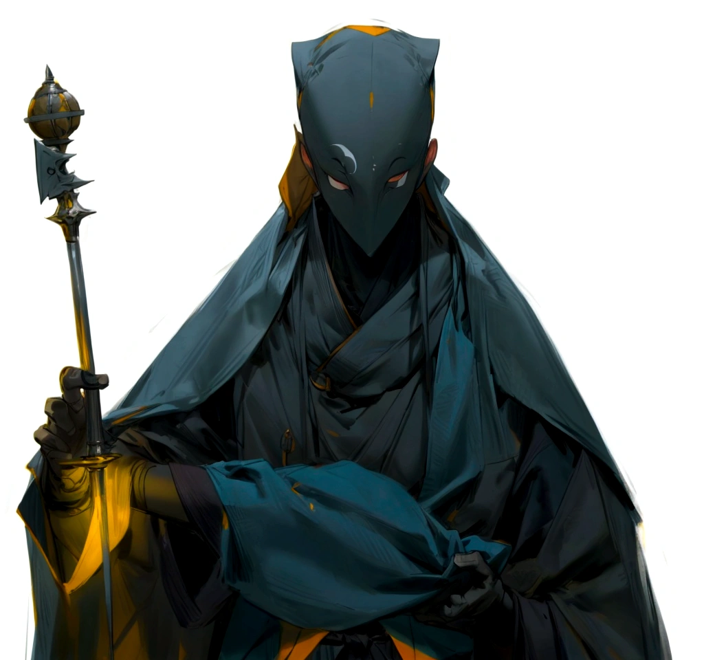 grey masked monk