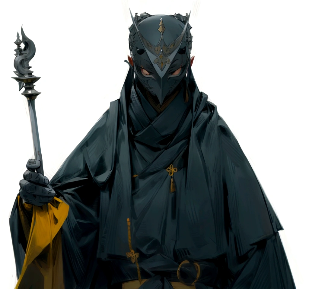 grey masked monk