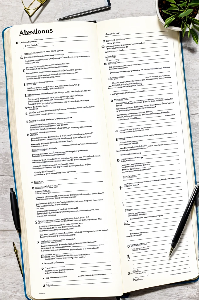 Photo of a notebook page with the answers of a guide