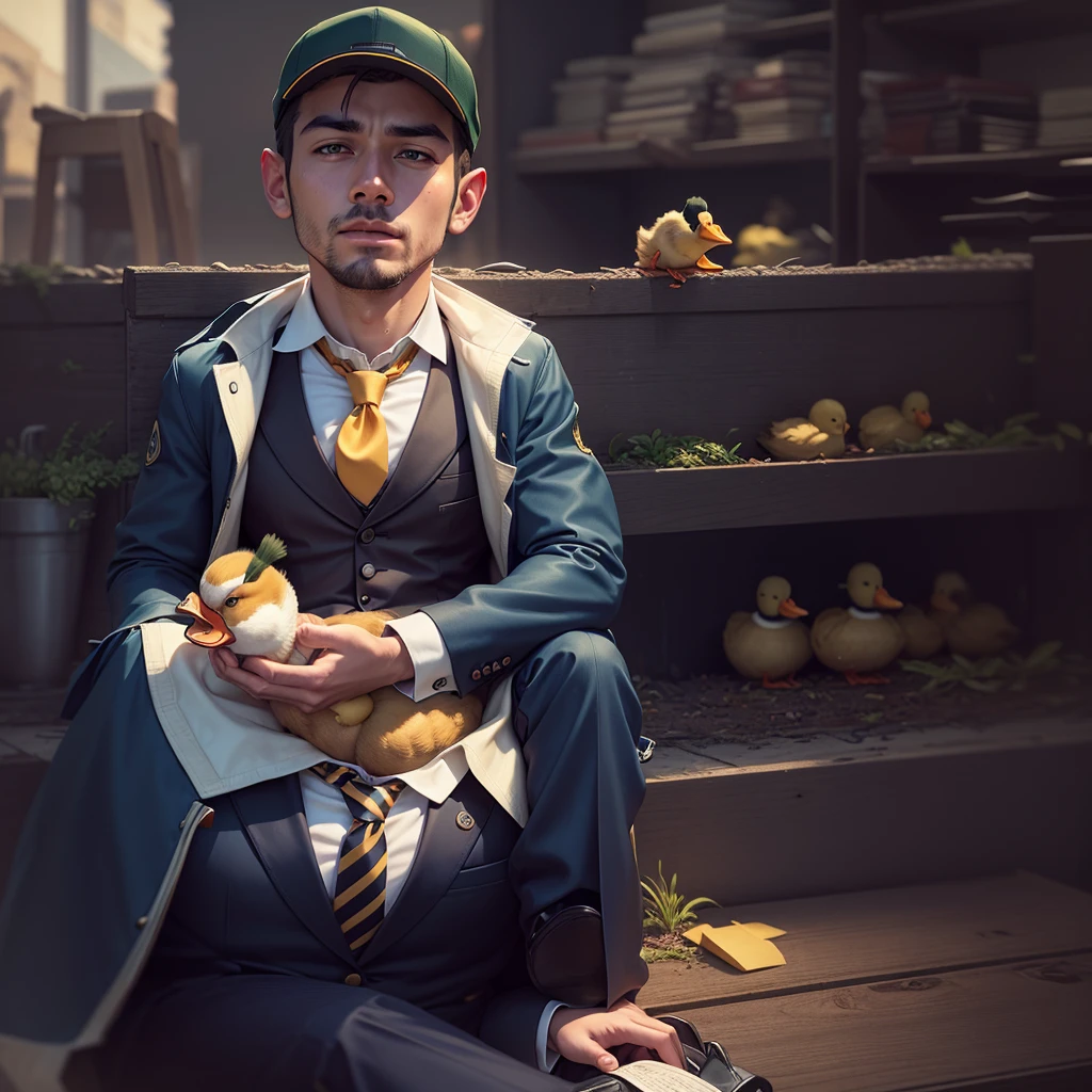 duck in a jacket and tie duck with a tie duck in a shirt business duck