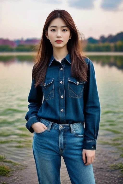 a woman in a plaid shirt and jeans posing for a picture, Wear a flannel shirt., wearing a plaid shirt, Korean female fashion model, wearing plaid shirt, Casual clothing style, plaid shirt, Korean girl, Season Wu, ผู้หญิงเกาหลีใต้ที่beautifulงาม, หญิงKorean girlที่งดงาม, Dilraba Dilmurat, หญิงKorean girlที่beautifulงาม, เด็กสาวและน่ารักarafed asian woman in a red bikini posing in a river, Gorgeous Chinese model, beautiful asian woman, Asian girlที่beautifulงาม, Chinese girl, Chinese woman, traditional beauty, ผู้หญิงที่beautifulมาก, an asian woman, asian woman, หญิงสาวที่beautifulมาก, หญิงสาวที่beautifulงาม, รูปถ่ายของผู้หญิงbeautiful, Sazi, นางแบบสาวbeautiful, นางแบบสาวbeautiful ภาพระยะใกล้ของผู้หญิงสวมเสื้อเชิ้ตและกางเกงยีนส์., Kawaii shirt and jeans, plaid shirt, wearing plaid shirt, Casual wear, Wear a flannel shirt.., wearing a plaid shirt, Put on a shirt, Casual wear, Long sleeve shirt with buttons, wearing Casual wear หญิงอาราฟเฟ่, beautiful,  very beautiful woman, Attractive and beautiful, sexy girl, Asian girl, beautiful female model, jaw-dropping beauty, Attractive face and body, Movie goddess body shot, Goddess Filming, Asian girlที่beautifulงาม, asian woman, นักรบหญิงที่beautifulงาม,