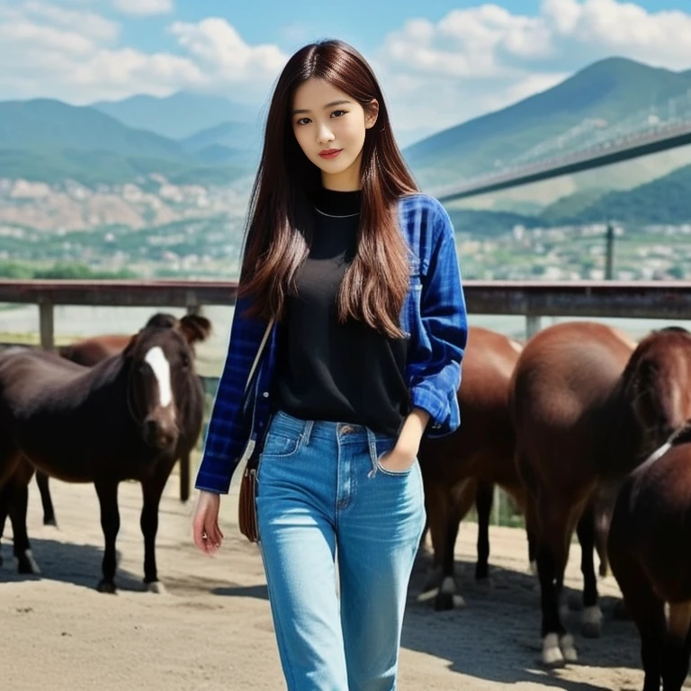 a woman in a plaid shirt and jeans posing for a picture, Wear a flannel shirt., wearing a plaid shirt, Korean female fashion model, wearing plaid shirt, Casual clothing style, plaid shirt, Korean girl, Season Wu, ผู้หญิงเกาหลีใต้ที่beautifulงาม, หญิงKorean girlที่งดงาม, Dilraba Dilmurat, หญิงKorean girlที่beautifulงาม, เด็กสาวและน่ารักarafed asian woman in a red bikini posing in a river, Gorgeous Chinese model, beautiful asian woman, Asian girlที่beautifulงาม, Chinese girl, Chinese woman, traditional beauty, ผู้หญิงที่beautifulมาก, an asian woman, asian woman, หญิงสาวที่beautifulมาก, หญิงสาวที่beautifulงาม, รูปถ่ายของผู้หญิงbeautiful, Sazi, นางแบบสาวbeautiful, นางแบบสาวbeautiful ภาพระยะใกล้ของผู้หญิงสวมเสื้อเชิ้ตและกางเกงยีนส์., Kawaii shirt and jeans, plaid shirt, wearing plaid shirt, Casual wear, Wear a flannel shirt.., wearing a plaid shirt, Put on a shirt, Casual wear, Long sleeve shirt with buttons, wearing Casual wear หญิงอาราฟเฟ่, beautiful, very beautiful woman, Attractive and beautiful, sexy girl, Asian girl, beautiful female model, jaw-dropping beauty, Attractive face and body, Movie goddess body shot, Goddess Filming, Asian girlที่beautifulงาม, asian woman, นักรบหญิงที่beautifulงาม,