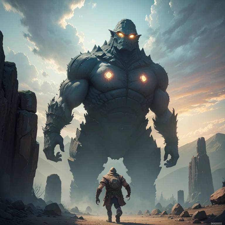 a golem rock monster