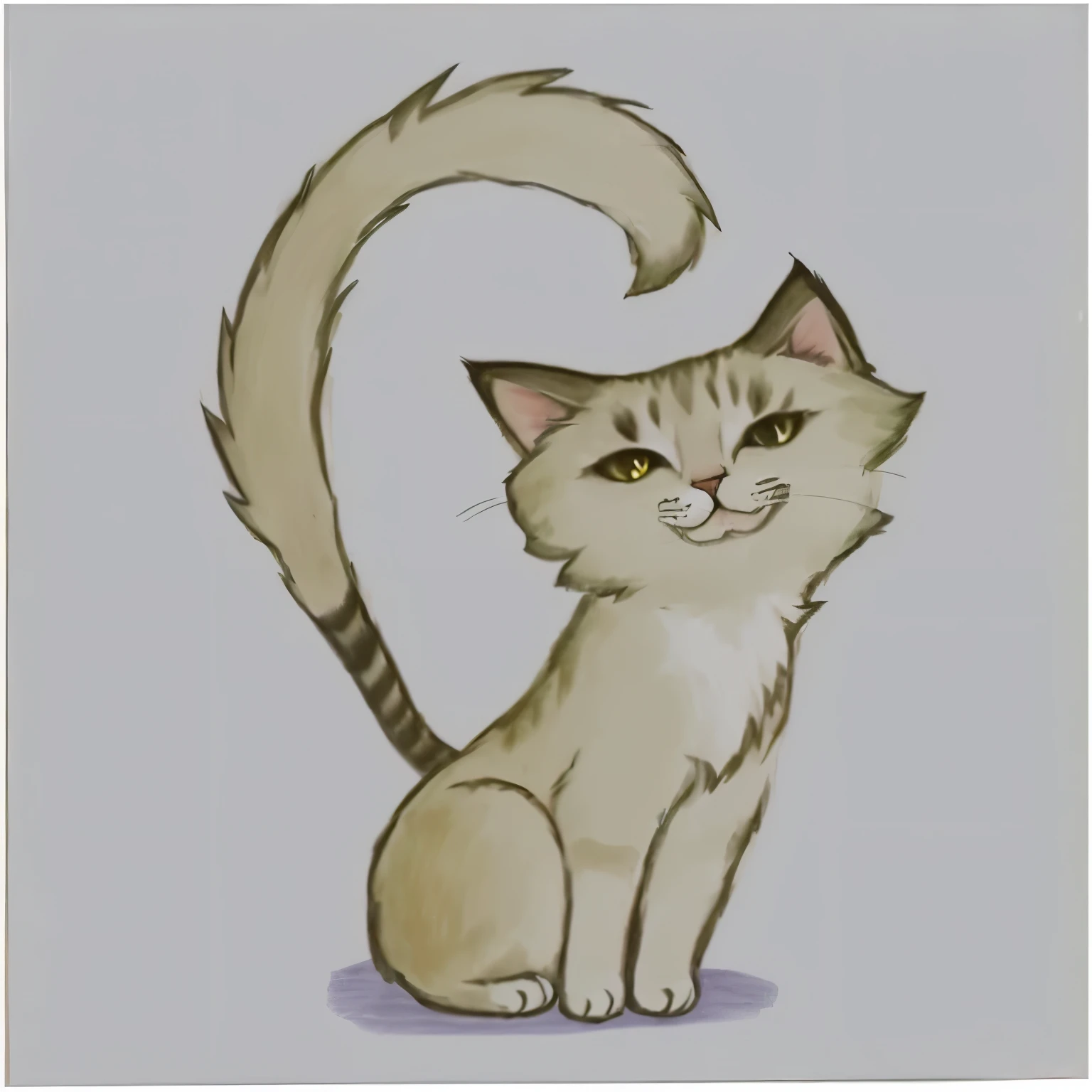 drawing of a cat with a heart-shaped tail, anime cat, cat tail, cat drawing, illustration of a cat, an gato anthropo, painting of a cat, ready anthropomorphic, gato anthropomórfico, a fluffy cat, a painting of a cat, gato anthropo, in a painting of a cat, warrior cats fan art