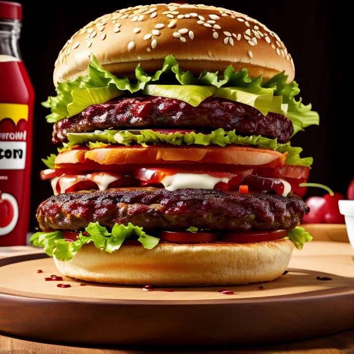 Quattro Cherry Burger live on McDonald