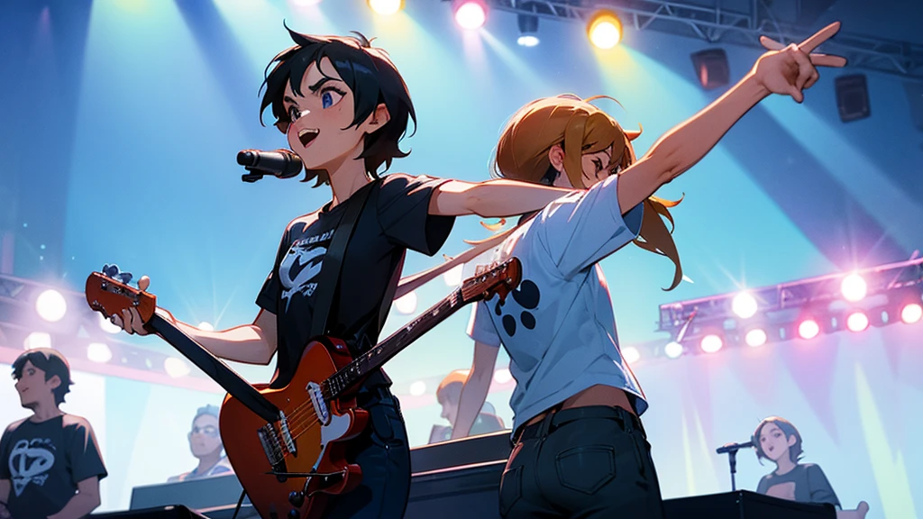 Selling t-shirts at a rock n' roll concert, Disney Pixar style