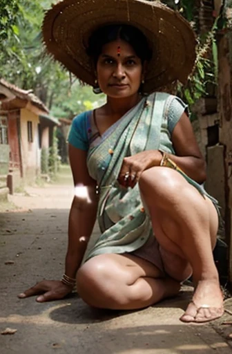 70 year Old village women from India, upskirt, 