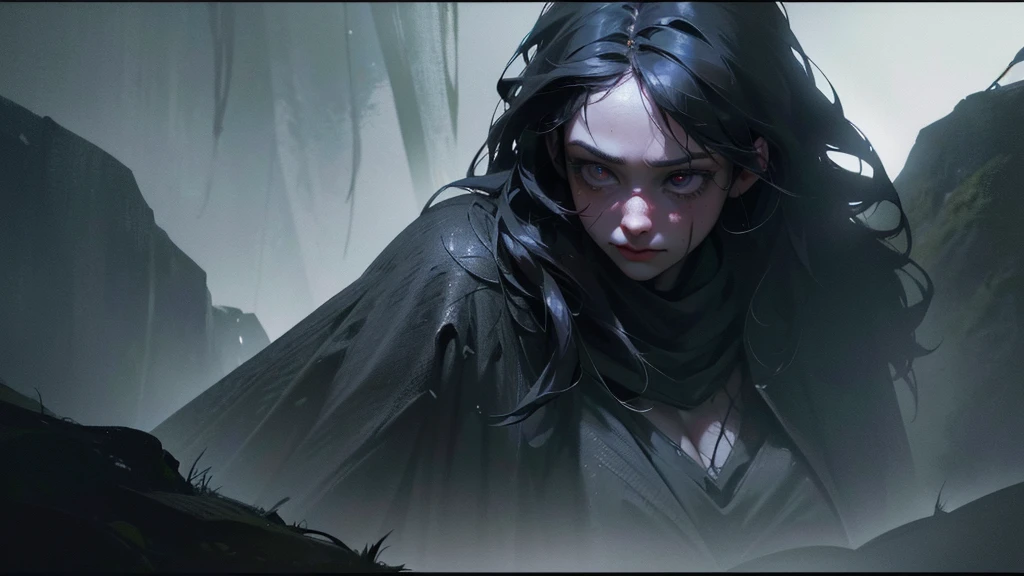 a huge spider chasing a girl in a dark cave, blood, fear, adventurer, (best quality,4k,8k,highres,masterpiece:1.2),ultra-detailed,(realistic,photorealistic,photo-realistic:1.37),horror,dark fantasy,detailed spider,detailed facial features,detailed clothing,dramatic lighting,moody atmosphere,intense colors,cinematic composition