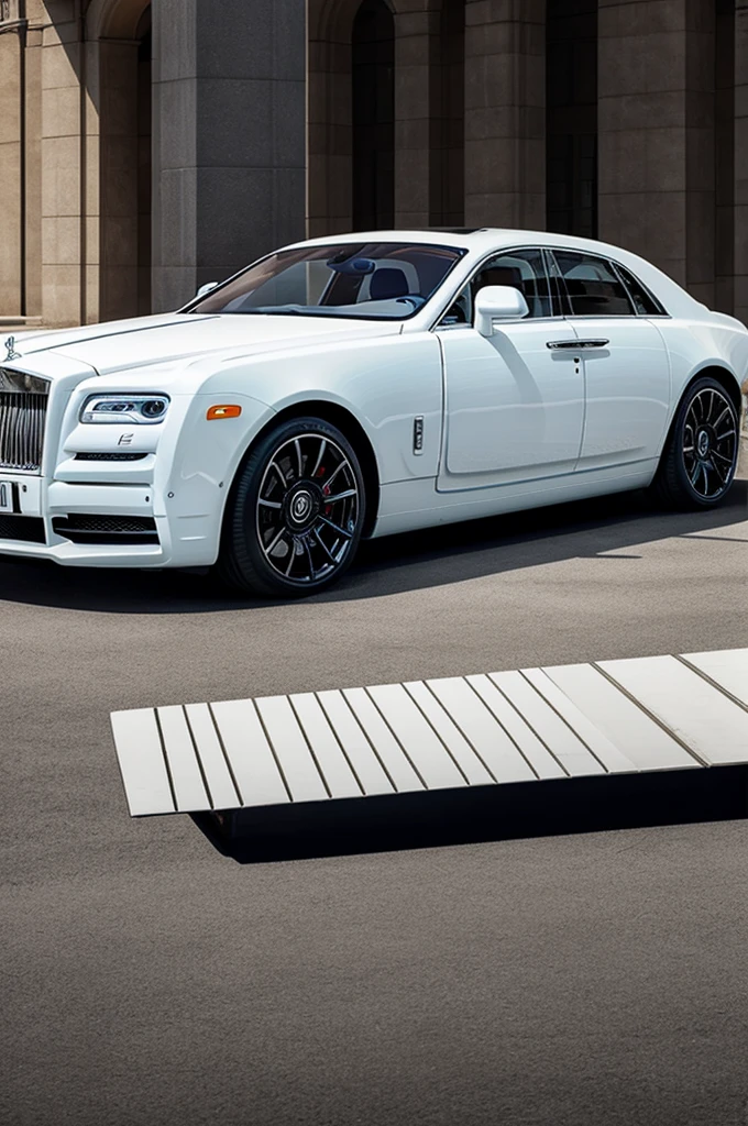 Create a background for my phone that is 8k of a white Rolls Royce culinan