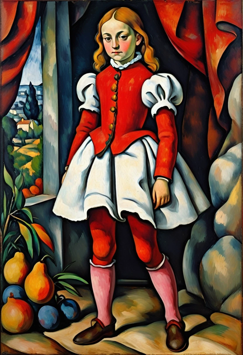  1girl, full body, an extremely delicate and beautiful ((Paul-Cezanne style)), ((perfect full body detail)), magic naive art, primitivism, protogen, crimson
, ((best quality, Masterpiece)), ((Highest detail)), RAW:1,1, 8k