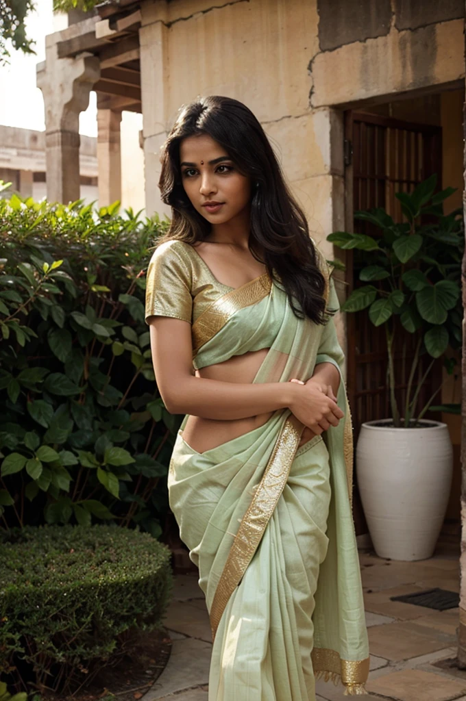 saree wearing beautiful girl
