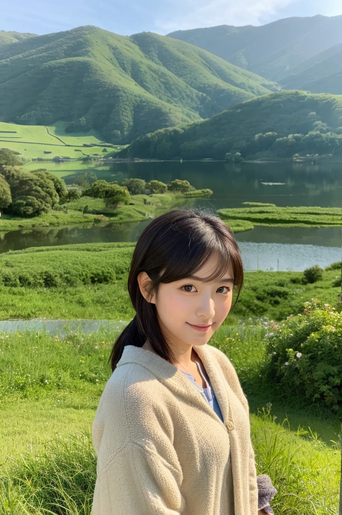 ((Highest quality)), ((masterpiece)), (detailed),Perfect Face,Japanese,landscape,Beauty,cute,Upper Body