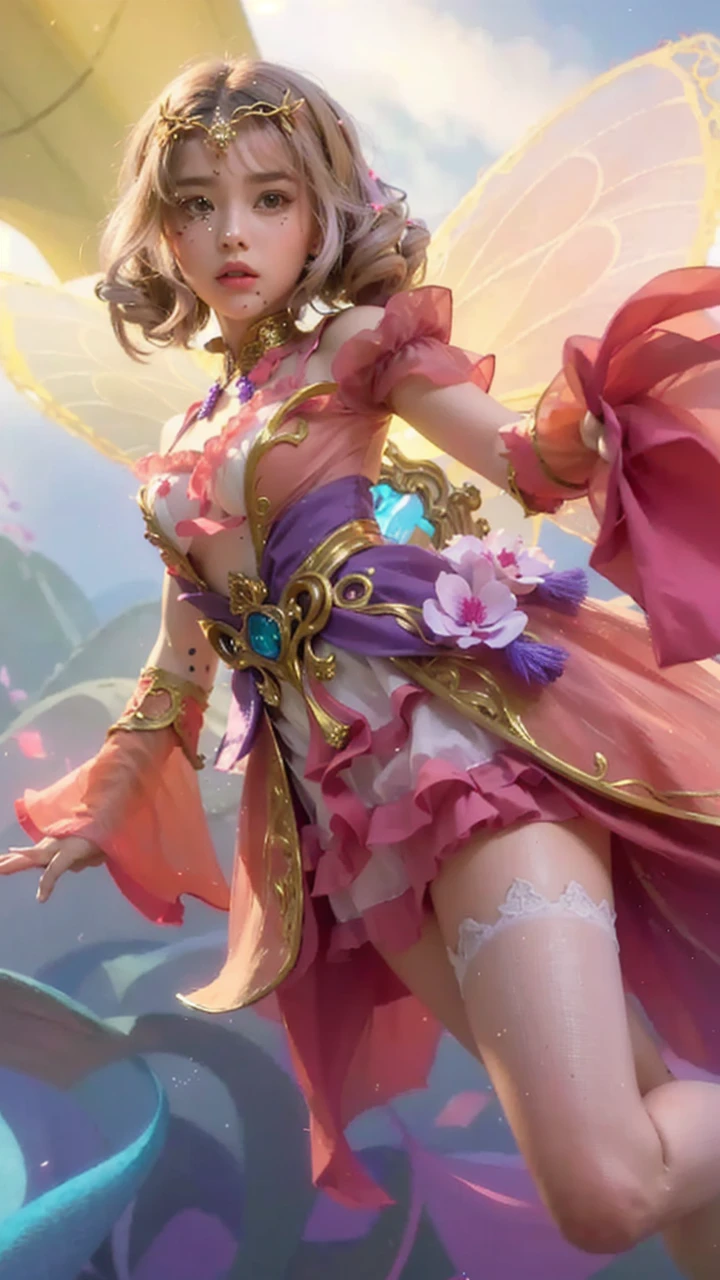 best quality,masterpiece,extremely detailed,high res,4k,ultra high res,detailed shadow,ultra realistic,realistic,dramatic lighting,1girl,solo,detailed face,realistic eyes,realistic skin,white dress,purple hair,dynamic pose, white lace dress