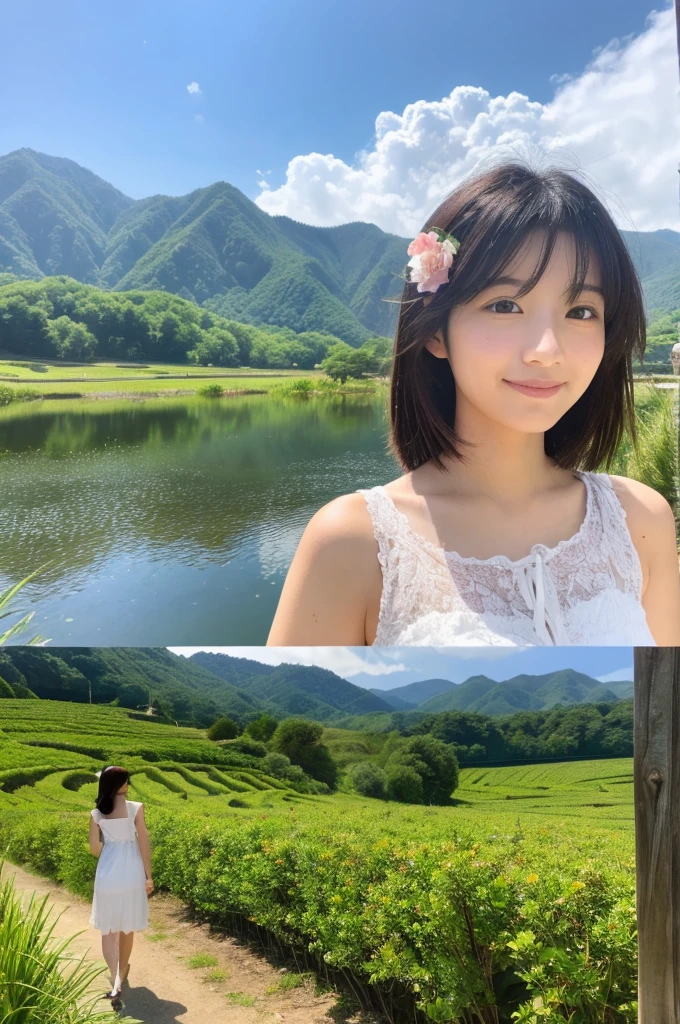 ((Highest quality)), ((masterpiece)), (detailed),Perfect Face,Japanese,landscape,Beauty,cute,Upper Body