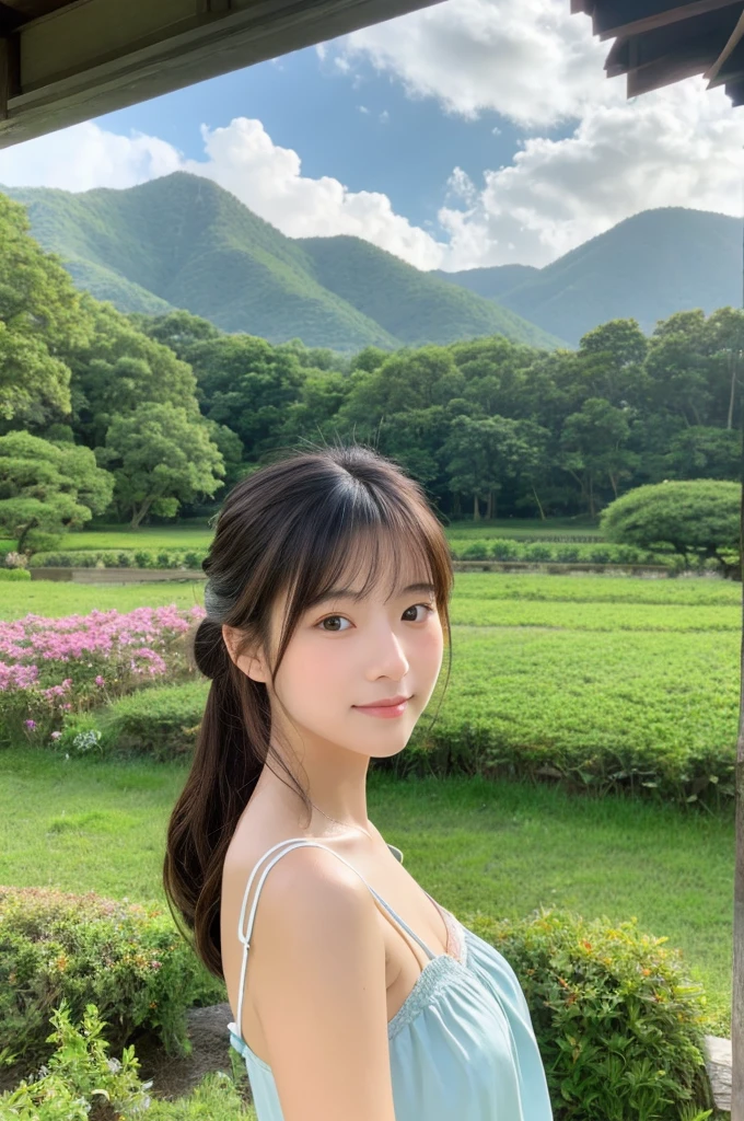 ((Highest quality)), ((masterpiece)), (detailed),Perfect Face,Japanese,landscape,Beauty,cute,Upper Body