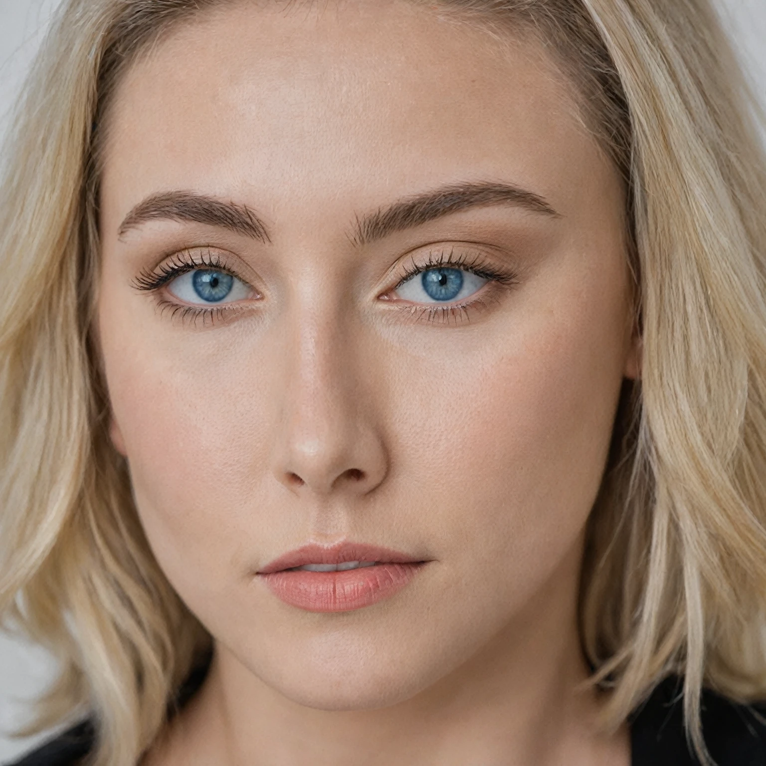 arafed woman with blue eyes and a black top posing for a picture, acting headshot, headshot portrait, headshot photoshoot, closeup headshot portrait, headshot photograph, headshot photo, 60mm portrait, headshot photography, 7 0 mm portrait, closeup headshot, cinematic headshot portrait, young woman's face, headshot profile picture, photo of young woman, stunning closeupheadshot