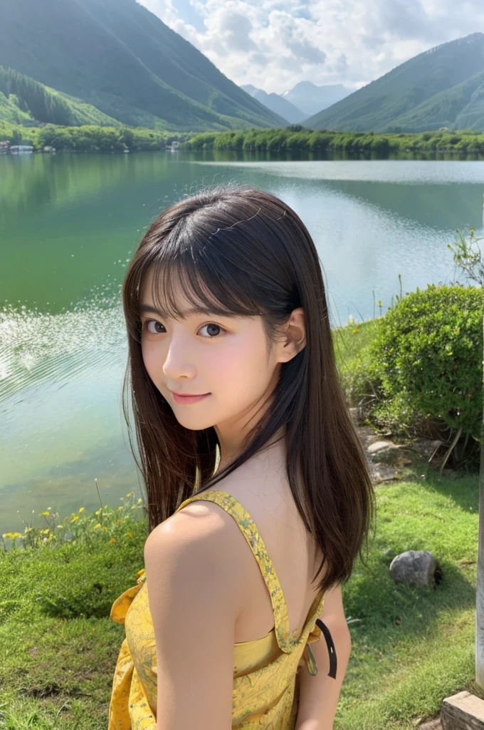 ((Highest quality)), ((masterpiece)), (detailed),Perfect Face,Japanese,landscape,Beauty,cute,Upper Body