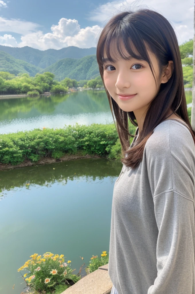 ((Highest quality)), ((masterpiece)), (detailed),Perfect Face,Japanese,landscape,Beauty,cute,Upper Body