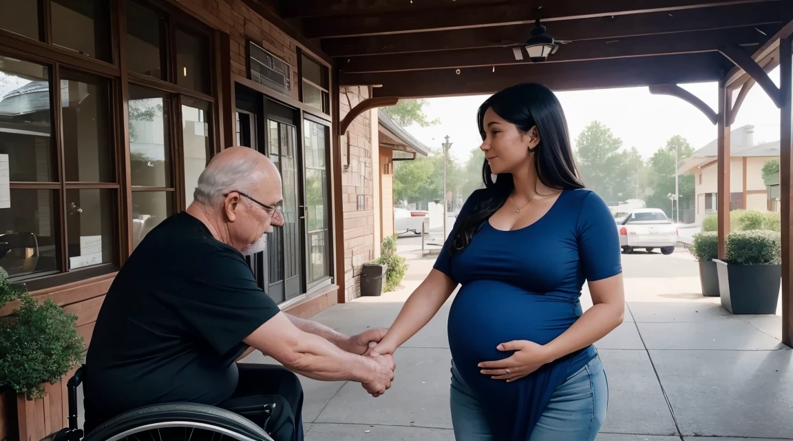 a beautiful pregnant 25 year old woman who just spent the day helping push a 60 year old man in a wheelchair. Write a journal reflecting on how the experience impacted you, what you learned about empathy and resilience, and how it changed your perspective on life and human connections."