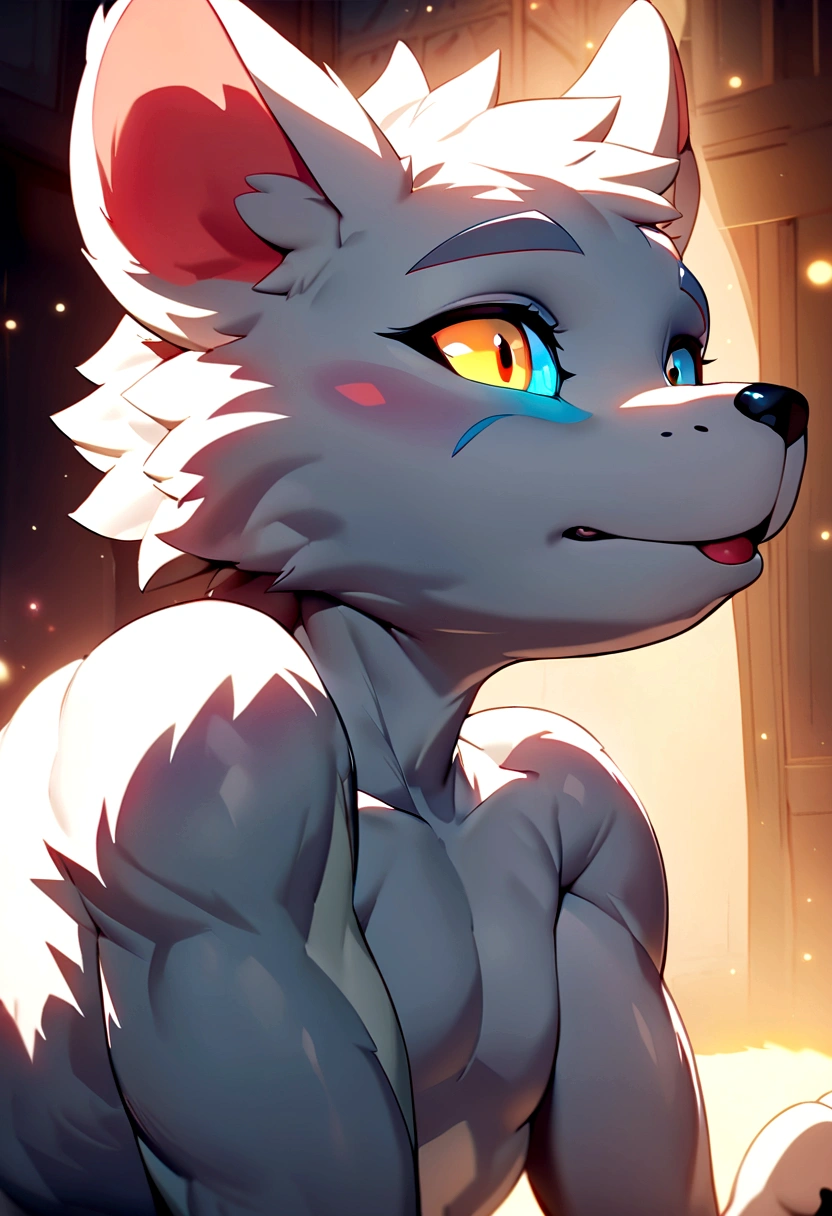 Muscular mobian furry👧🩸♥️🐺