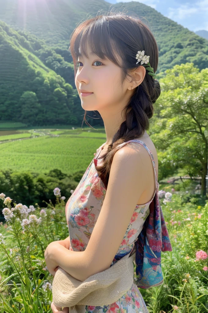 ((Highest quality)), ((masterpiece)), (detailed),Perfect Face,Japanese,landscape,Beauty,cute,Upper Body
