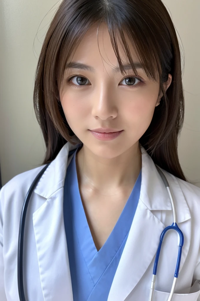 ((Highest quality)), ((masterpiece)), (detailed),Perfect Face,Japanese,Female doctor,White