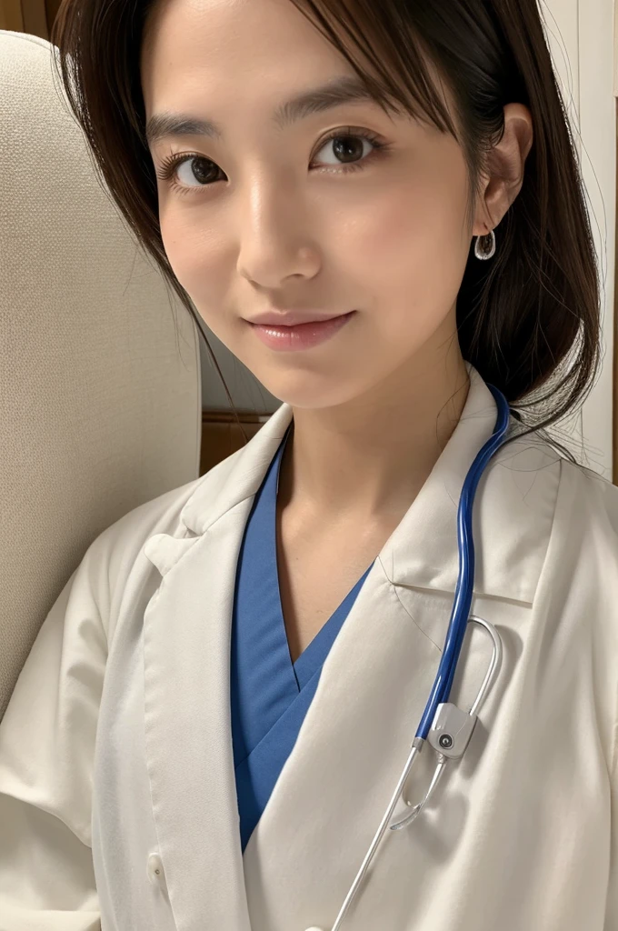 ((Highest quality)), ((masterpiece)), (detailed),Perfect Face,Japanese,Female doctor,White