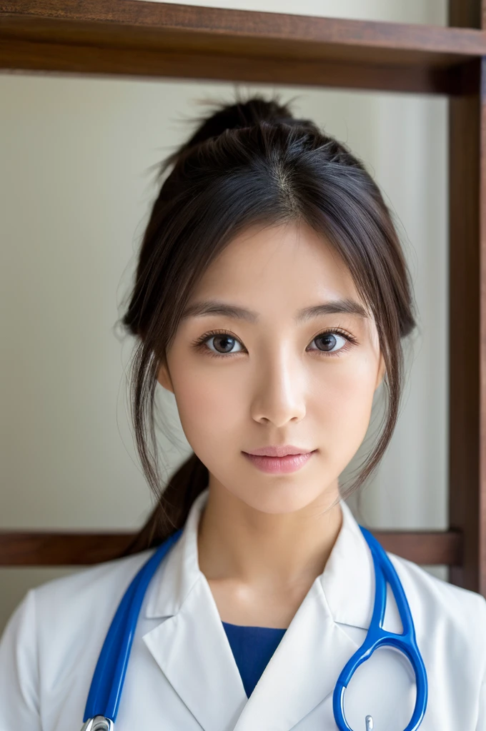 ((Highest quality)), ((masterpiece)), (detailed),Perfect Face,Japanese,Female doctor,White