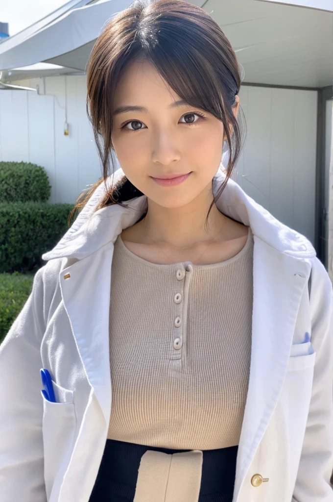 ((Highest quality)), ((masterpiece)), (detailed),Perfect Face,Japanese,Female doctor,White