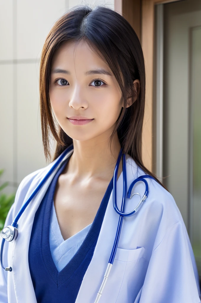 ((Highest quality)), ((masterpiece)), (detailed),Perfect Face,Japanese,Female doctor,White