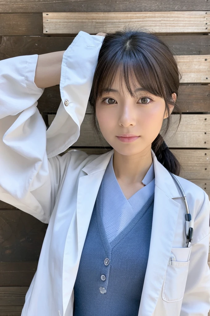 ((Highest quality)), ((masterpiece)), (detailed),Perfect Face,Japanese,Female doctor,White